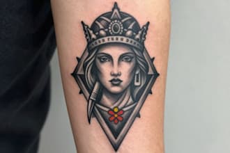 design a tattoo in black and white or in color