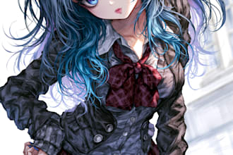 draw anime art illustration character design
