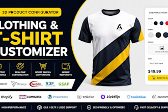build 3d product configurator clothing apparel tshirt customizer webgl threejs