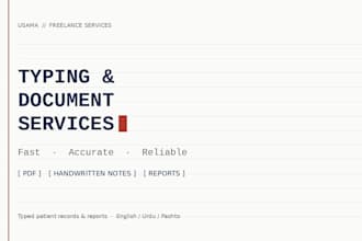 type documents handwritten notes