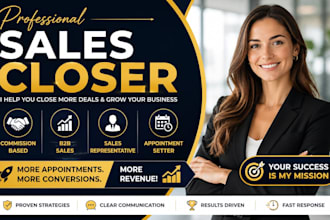 commission based sales closer b2b sales sales representative appointment setter