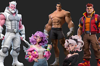 create stylized 3d character 3d game character 3d model for unity unreal  engine