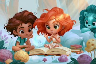 digital comic book illustration graphic novel colored