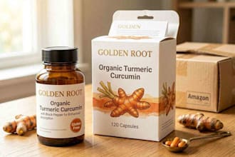 design amazon product label and packaging design