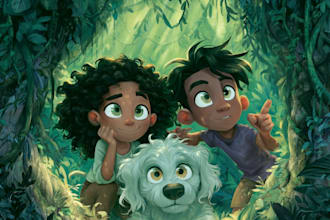 children book illustrations and children book cover