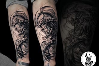 design professional tattoo and custom tattoo