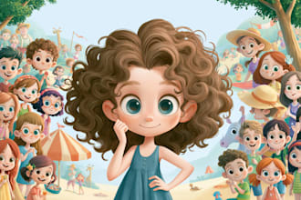 illustrate children story book illustration, children story