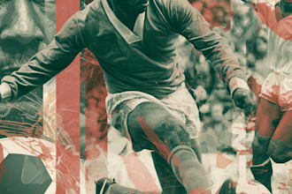 create a classic vintage football poster