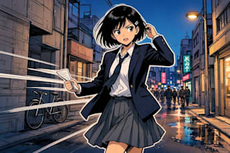 draw manga storytelling pages for books and webcomics