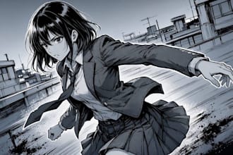 illustrate manga panels and comic book pages