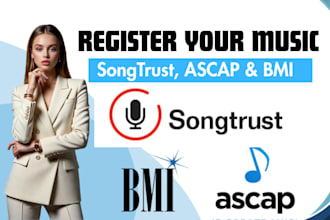 register your music on songtrust, ascap, bmi for royalties collection