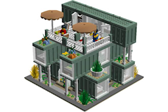 design custom lego moc lego house,set technics with instruction bricklink file