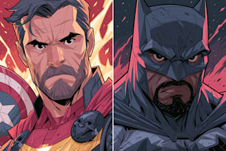 create comic book and custom illustration
