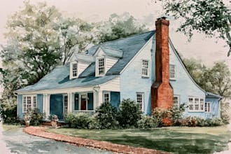 turn your home into watercolor painting