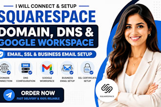 connect squarespace domain dns google workspace email and SSL setup
