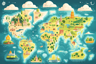 create a event map vector festival maps illustrations