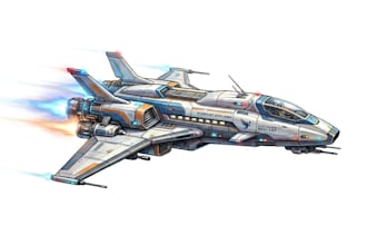 draw spaceship concept art or design a starship or scifi vehicle