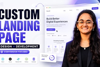 develop a responsive custom landing page