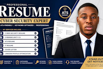 create a professional cyber security resume for IT professionals