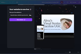 design canva ugc portfolio website