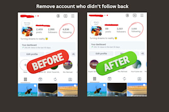 manually unfollow instagram followings and remove ghost, fake, and bot followers