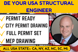 structural engineer architectural permit drawing california texas ohio michigan