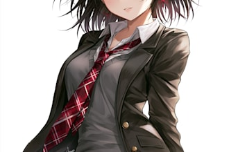 anime character an illustration and anime character