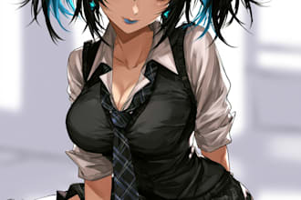draw any sfw character in anime style