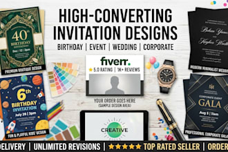 custom party invitations printable and digital designs