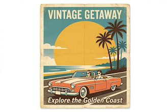 design retro vintage poster
