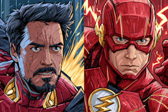 comic book illustration with comic book illustrator