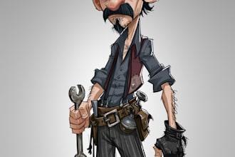 design 2d game character illustration