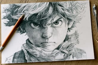 sketch custom anime character