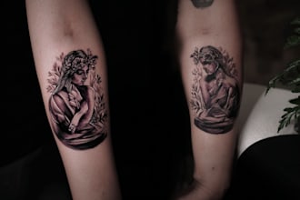 draw a realistic tattoo design