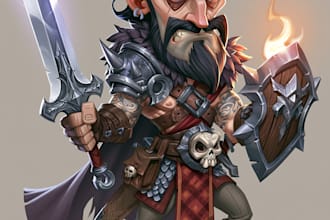 draw 2d game character illustration