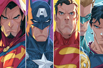 comic book illustration with comic book
