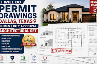 do permit drawings dallas texas homes city  approval architectural set