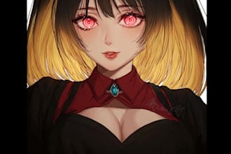 create anime art illustration for your profile picture, pfp