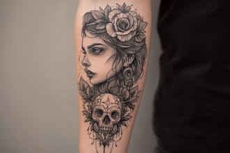create a tattoo design of tattoo sleeve