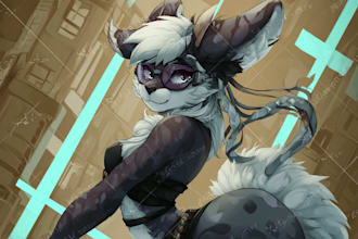 draw your furry, fursona, and anthro characters for you