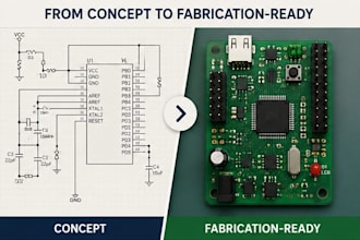 create pcb schematic, layout and code