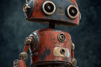 create stunning sci fi robot character art