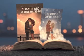 create a unique romance fiction cover artwork