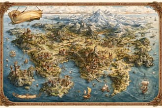 vector map illustration fantasy map design city map