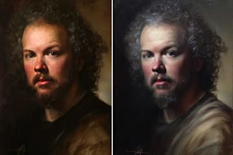unique oil painting portrait