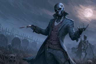 draw horror character illustration