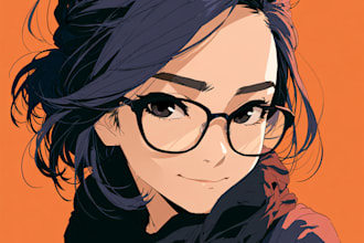 draw anime portrait with custom weapon and outfit
