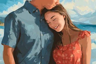make couple portrait illustration