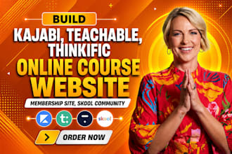 build kajabi, teachable online course website, membership site, skool community