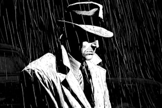 design cinematic noir horror comic book covers